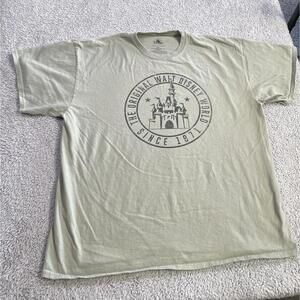 The Original Walt Disney World Since 1971 Light Olive Green T-shirt  Adult XXL